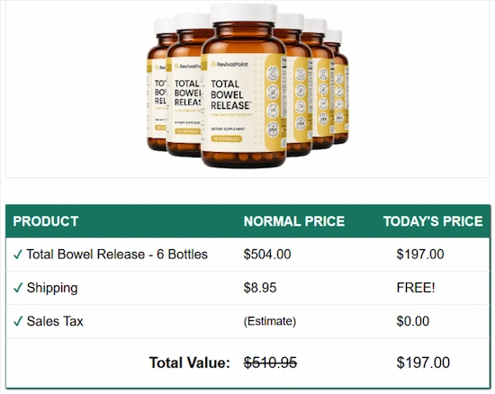 Total Bowel Release Pricing